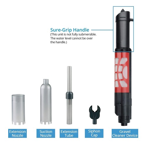NICREW Automatic Gravel Cleaner Electric Aquarium Cleaner Sludge Extractor for Medium and Large Tanks